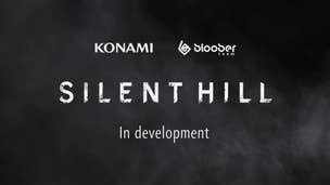 A dark, foggy background is shown with the Silent Hill, Konami, and Bloober Team logos over it, as well as the caption 'in development'